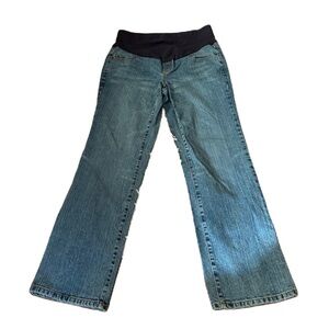 Motherhood Maternity Blue Flare Wide Leg Jeans Small